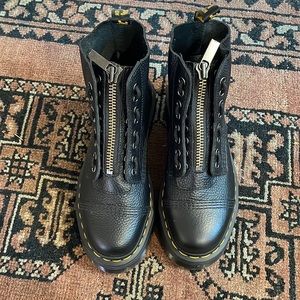 SINCLAIR MILLED NAPPA LEATHER PLATFORM BOOTS